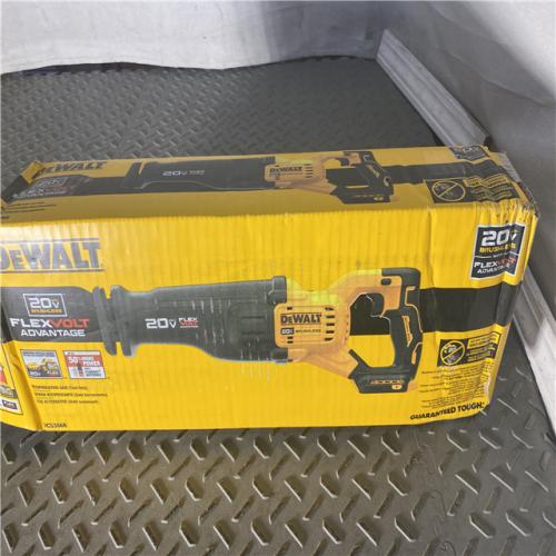 Houston location AS-IS DEWALT 20V MAX Lithium Ion Cordless Brushless Reciprocating Saw with FLEXVOLT ADVANTAGE (Tool Only)