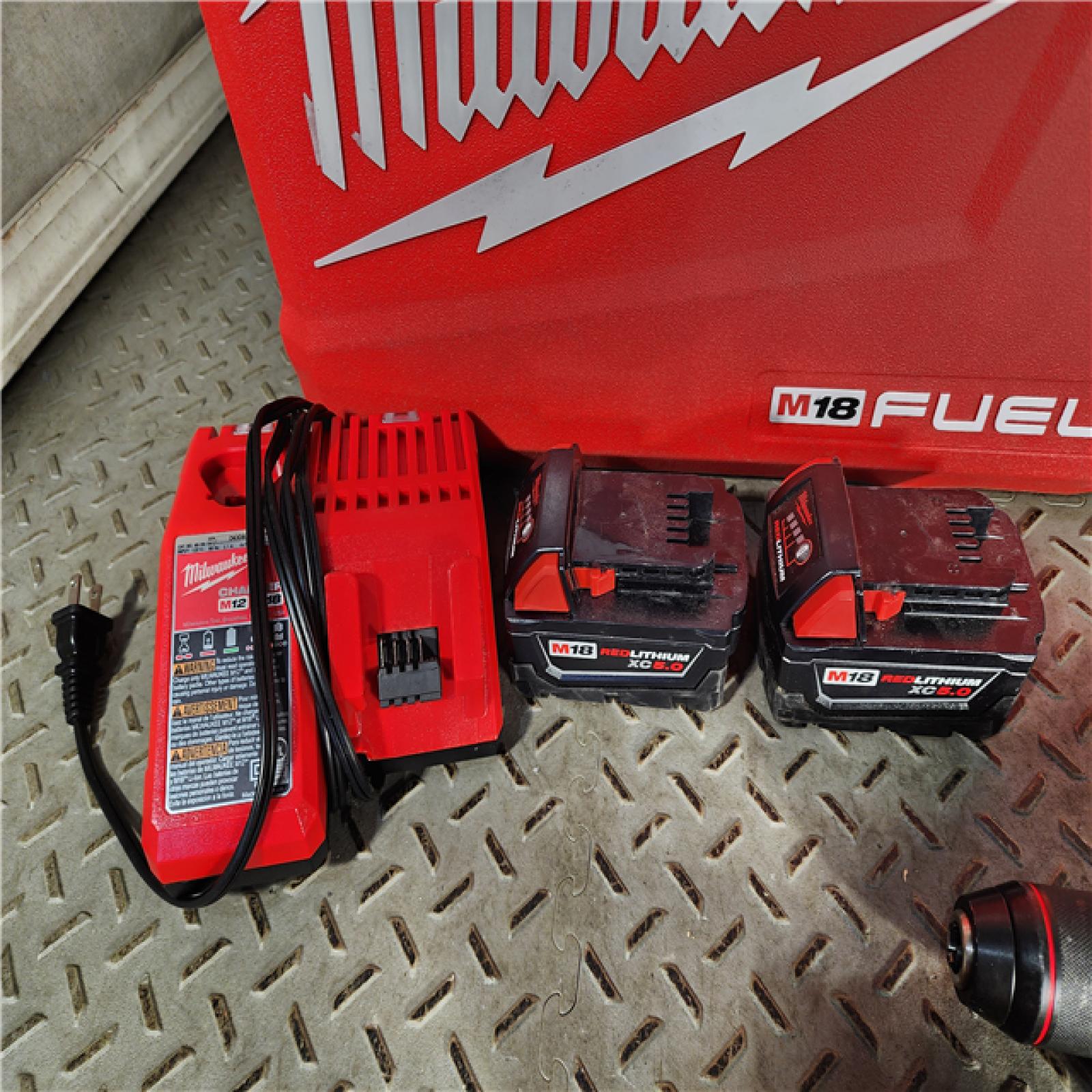 HOUSTON LOCATION - AS-IS Milwaukee M18 FUEL 18V Lithium-Ion Brushless Cordless Hammer Drill and Impact Driver Combo Kit (2-Tool) with 2 Batteries