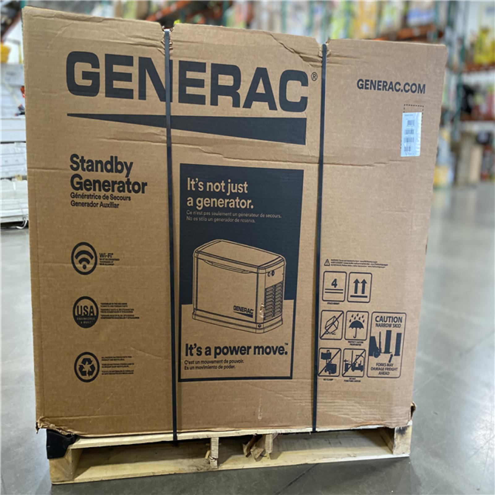 DALLAS LOCATION - Generac 24,000 Watt - Dual Fuel Air- Cooled Whole House Home Standby Generator, Smart Home Monitoring & 200-AMP Transfer Switch