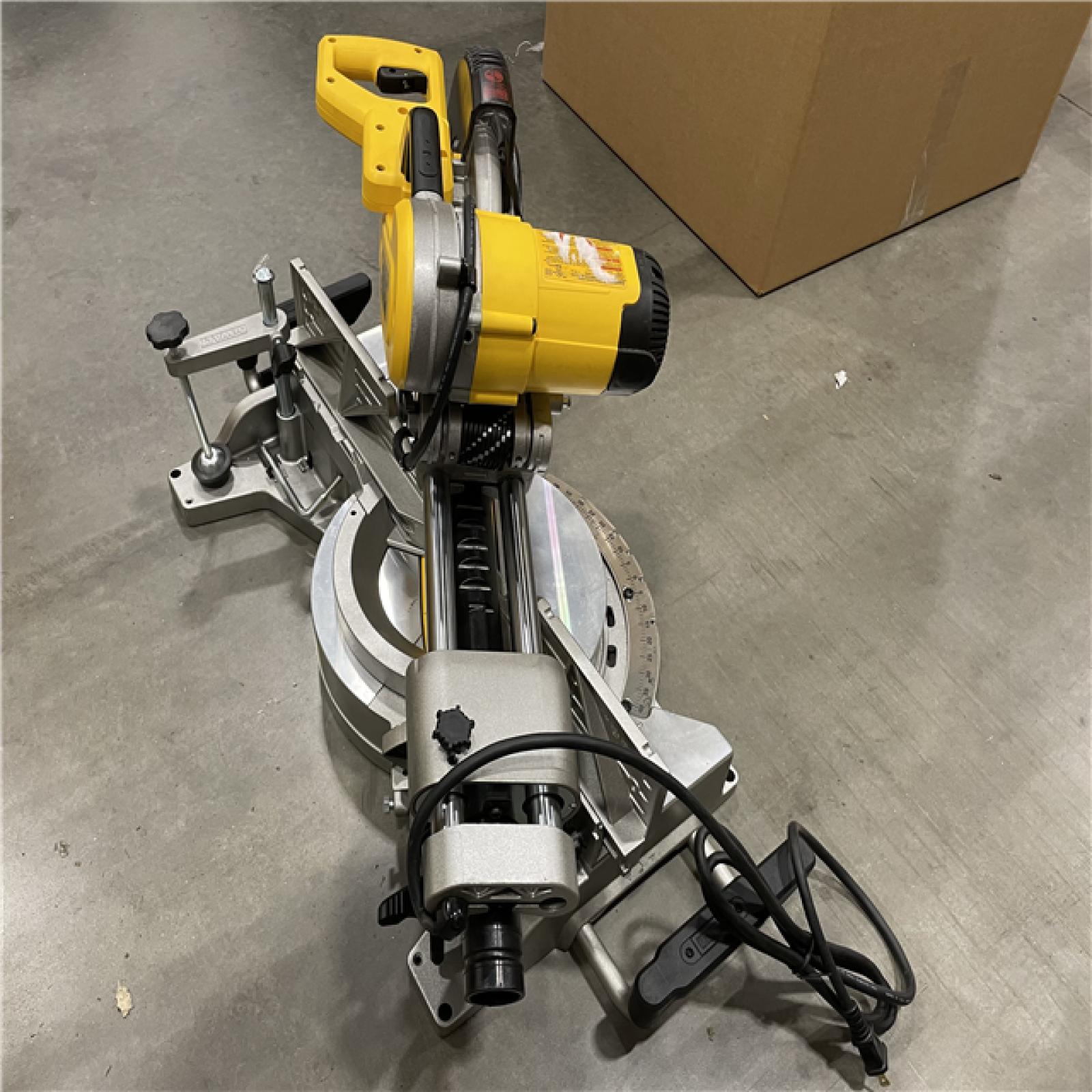 AS-IS DeWalt 15 Amps 12 in. Corded Dual-Bevel Sliding Compound Miter Saw