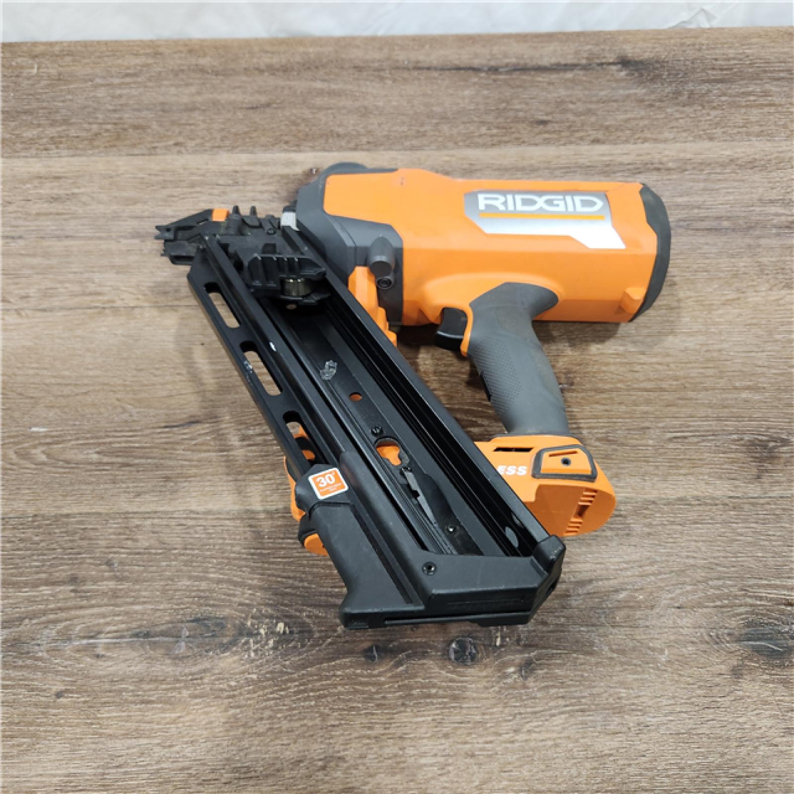 AS-IS RIDGID 18V Brushless Cordless 30-Degree 3-1/2 in. Framing Nailer (Tool Only)