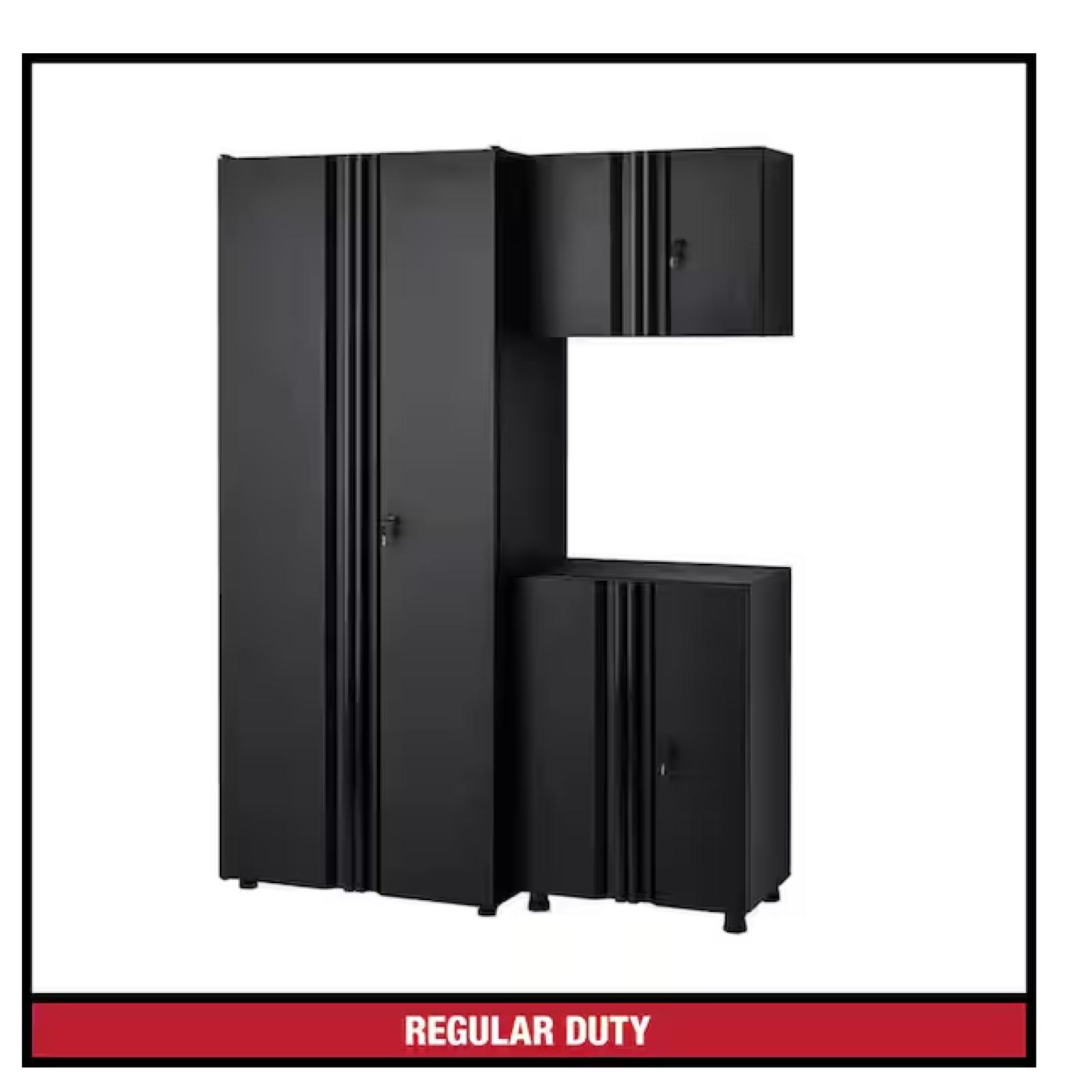 DALLAS LOCATION - Husky 3-Piece Regular Duty Welded Steel Garage Storage System in Black