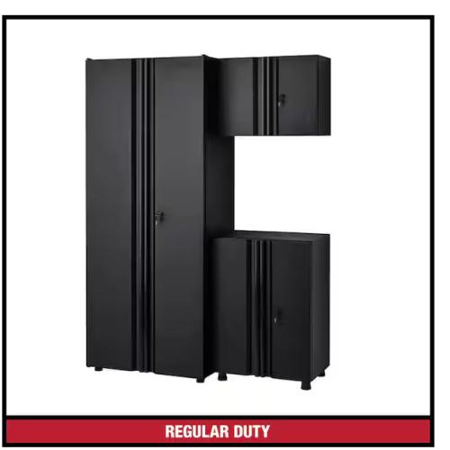 DALLAS LOCATION - Husky 3-Piece Regular Duty Welded Steel Garage Storage System in Black