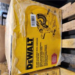 AS-IS NEW DEWALT 15 Amp Corded 12 in. Double Bevel Sliding Compound Miter Saw, Blade Wrench and Material Clamp