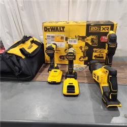 AS IS DEWALT 20-Volt Maximum Lithium-Ion Cordless 4-Tool Combo Kit with (2) 4 Ah Batteries and Charger