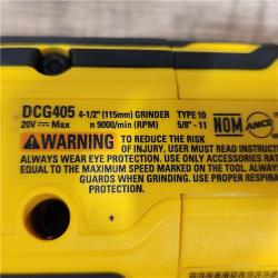 AS-IS DeWalt 20V MAX XR Cordless Brushless 4.5 in. Slide Switch Small Angle Grinder with Kickback Brake (Tool Only)