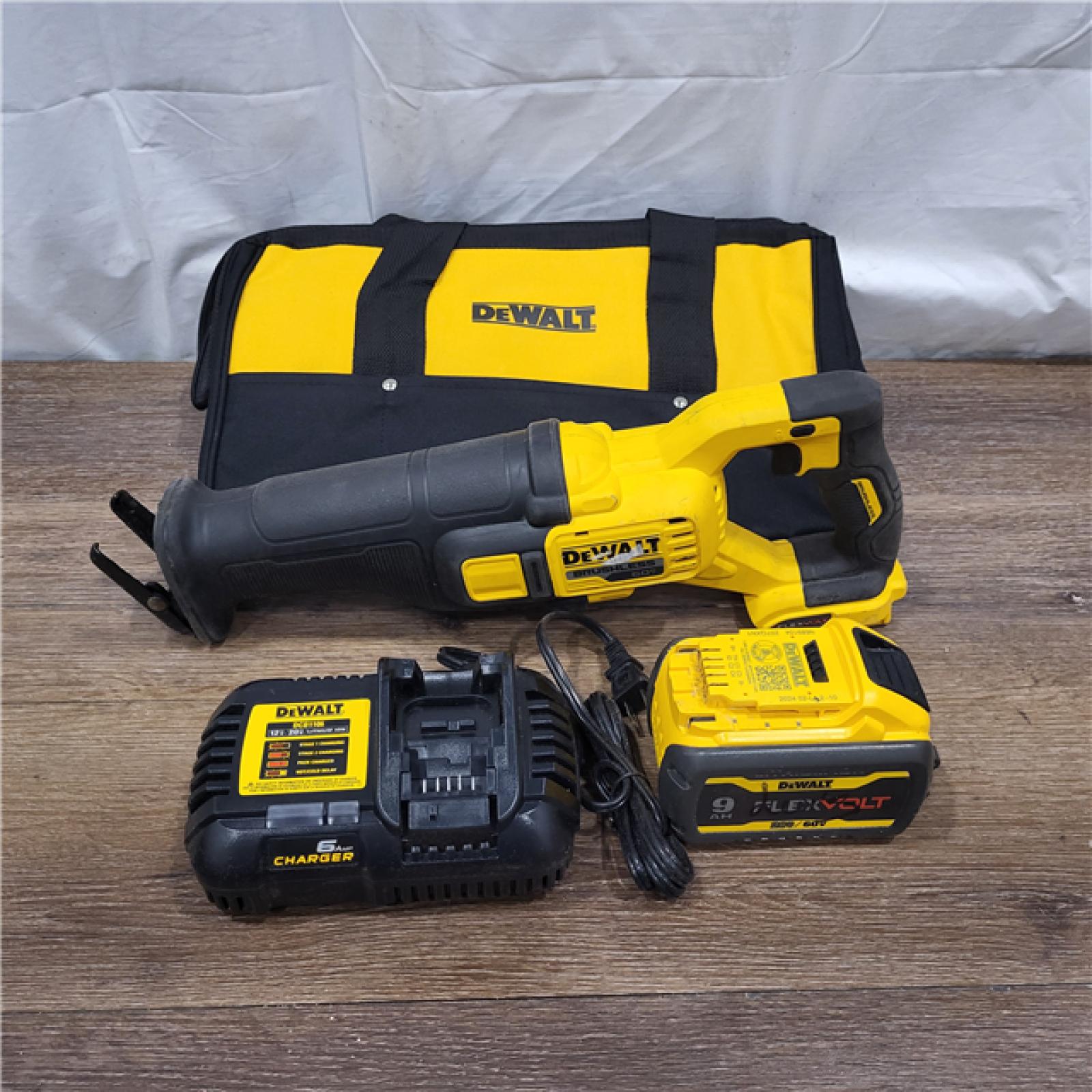 AS-IS FLEXVOLT 60V MAX Cordless Brushless Reciprocating Saw with (1) FLEXVOLT 9.0Ah Battery