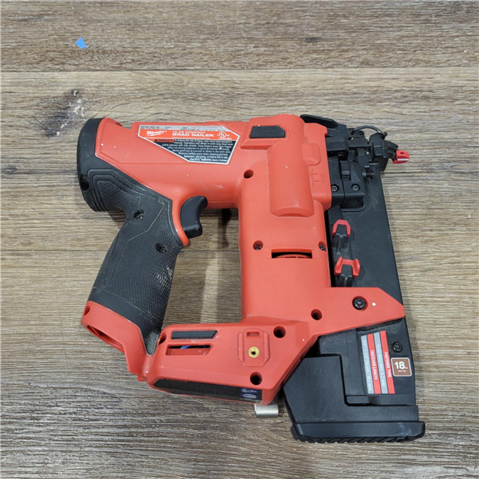 AS-IS M12 FUEL 12-Volt Lithium-Ion Brushless Cordless 18-Guage Compact Brad Nailer (Tool Only)