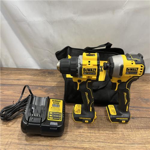 AS IS DEWALT ATOMIC 20-Volt MAX Lithium-Ion Cordless Combo Kit (2-Tool) with (2) 2.0Ah Batteries, Charger and Bag