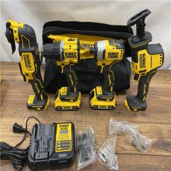 AS IS DeWalt 20V MAX ATOMIC Cordless Brushless 4 Tool Combo Kit