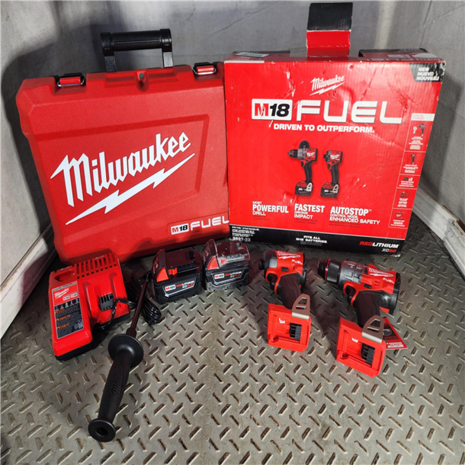 HOUSTON LOCATION - AS-IS M18 FUEL 18V Lithium-Ion Brushless Cordless Hammer Drill and Impact Driver Combo Kit (2-Tool) with 2 Batteries