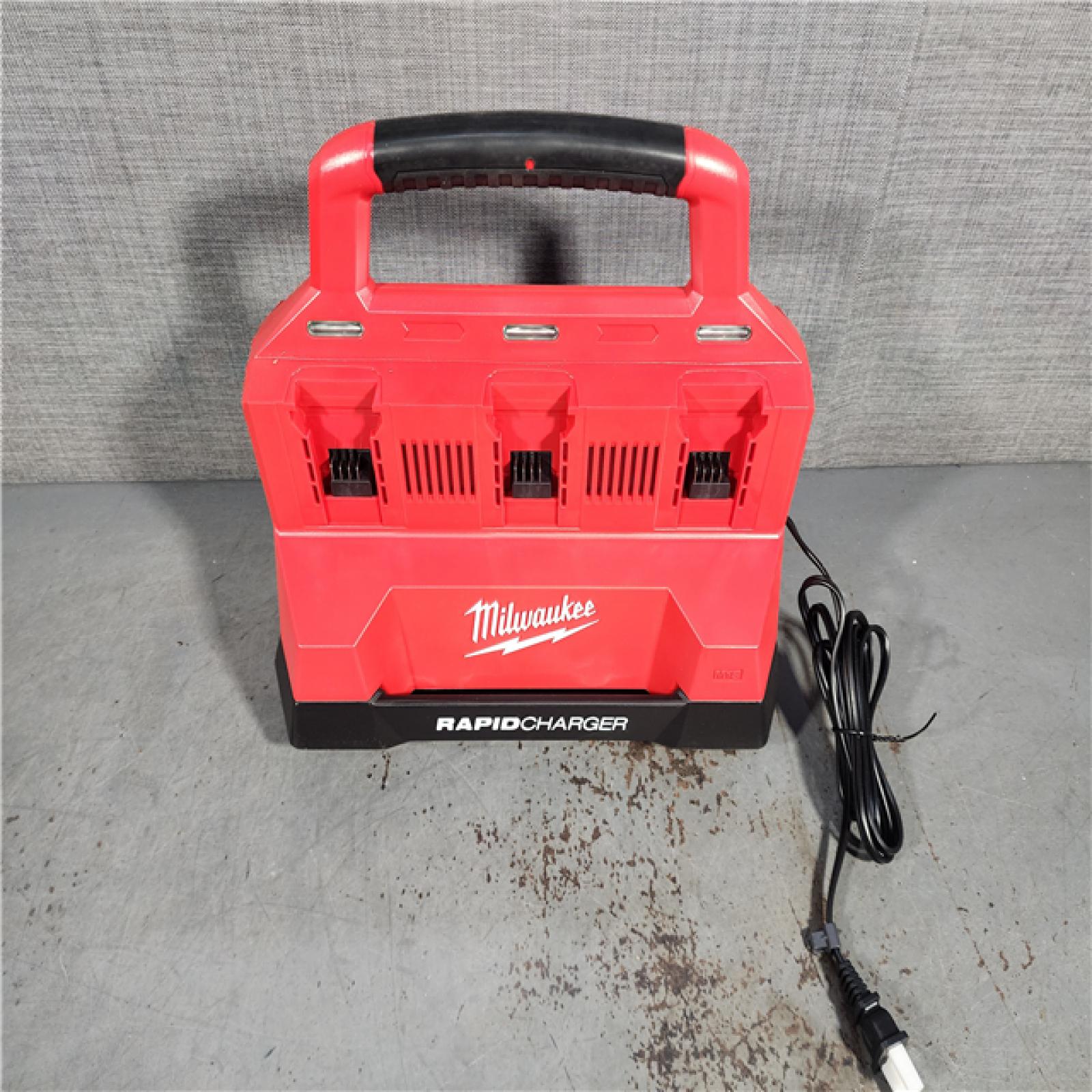 HOUSTON LOCATION - AS-IS (APPEARS LIKE NEW) M18 18-Volt Lithium-Ion Battery Pack (2) 5.0Ah and High Output Battery Pack (2) 6.0Ah with PACKOUT 6-Port Rapid Charger