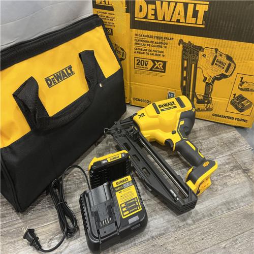 AS-IS DeWalt DCN660D1 20V 16 Gauge Cordless Angled Finish Nailer Kit W/ 2Ah Battery