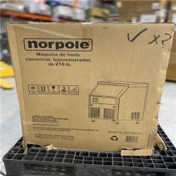 DALLAS LOCATION - Norpole 210 lbs. Freestanding Commercial Ice Maker in Stainless Steel