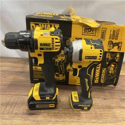 AS IS DEWALT ATOMIC 20-Volt MAX Lithium-Ion Cordless Combo Kit (2-Tool) with (2) 2.0Ah Batteries, Charger and Bag