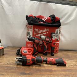 AS-IS Milwaukee M12 12V Lithium-Ion Cordless Combo Kit (5-Tool)