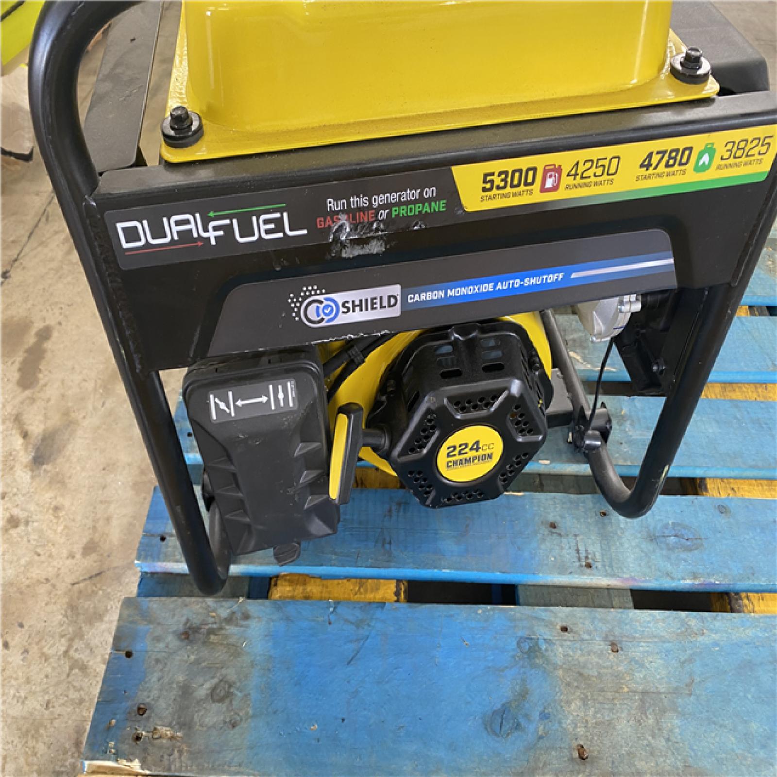 Houston Location - AS-IS Champion Dual Fuel 5,300 Starting Watts 4,250 Running Watts Generator