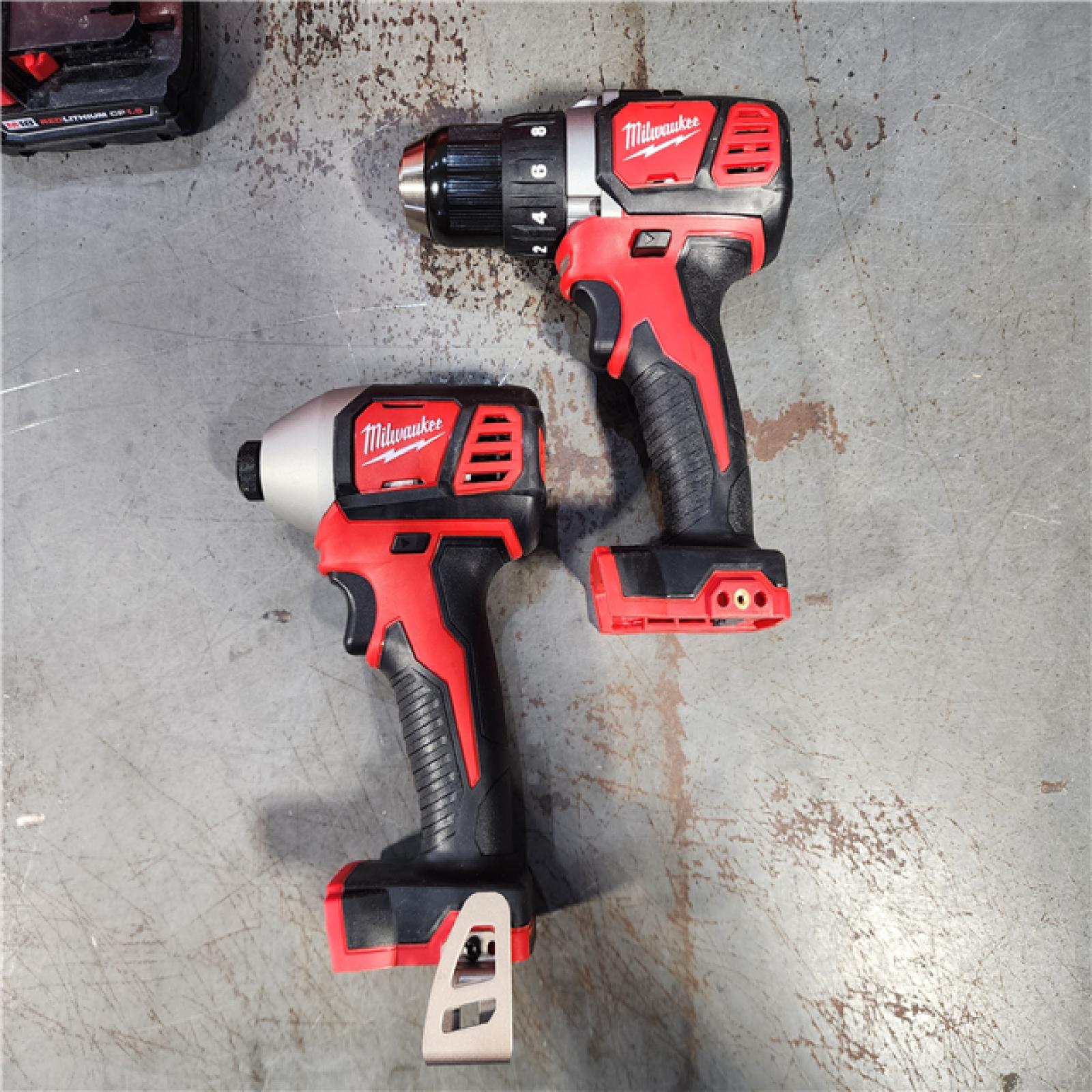 HOUSTON LOCATION - AS-IS Milwaukee M18 18V Cordless Brushed 2 Tool Drill/Driver and Impact Driver Kit