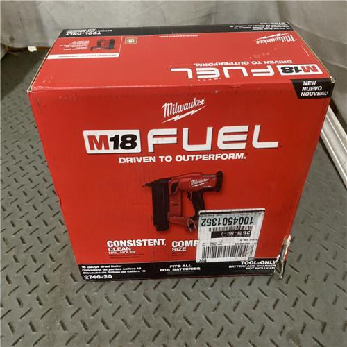 Houston location AS-IS Milwaukee M18 Fuel 18V Brushless 18-Gauge Brad Nailer 2746-20 (Bare Tool)