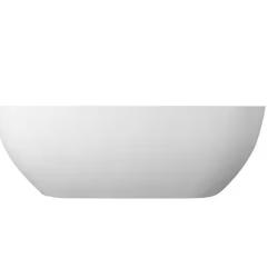 DALLAS LOCATION - CASAINC 69 in. x 22 in. Solid Surface Stone Resin Stand Alone Freestanding Soaking Bathtub in Matte White with Center Drain