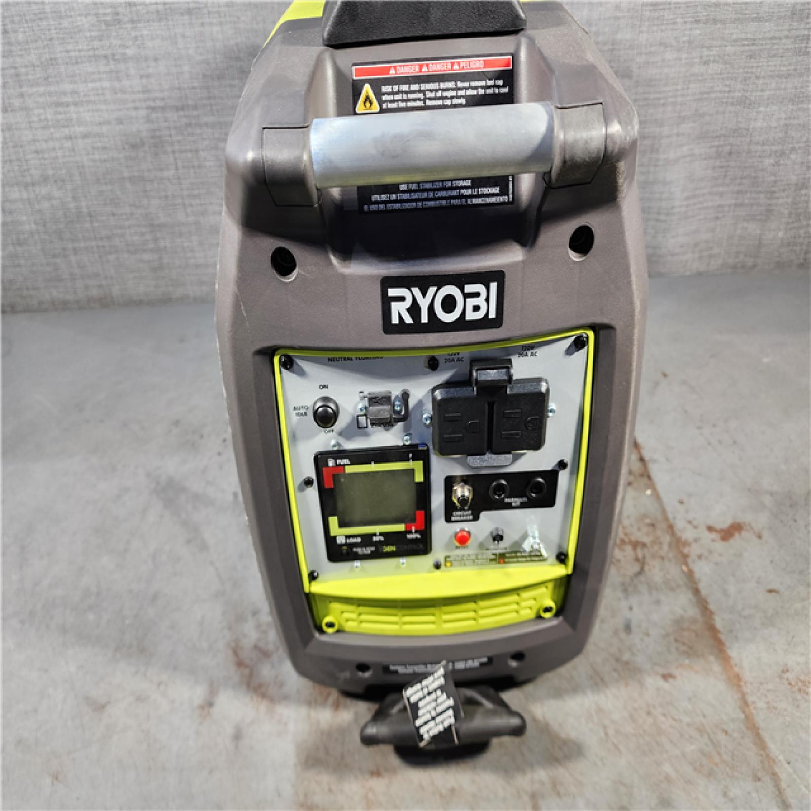 HOUSTON LOCATION - AS-IS RYOBI 2,300-Watt Recoil Start Bluetooth Super Quiet Gasoline Powered Digital Inverter Generator with CO Shutdown Sensor