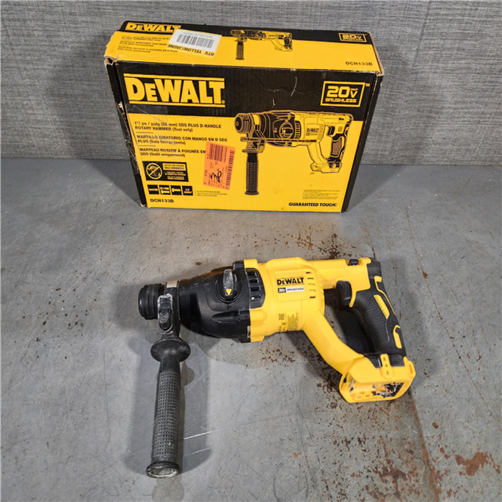 HOUSTON LOCATION - AS-IS AS-IS DEWALT 20V MAX Cordless Brushless 1 in. SDS Plus D-Handle Concrete and Masonry Rotary Hammer (Tool Only)