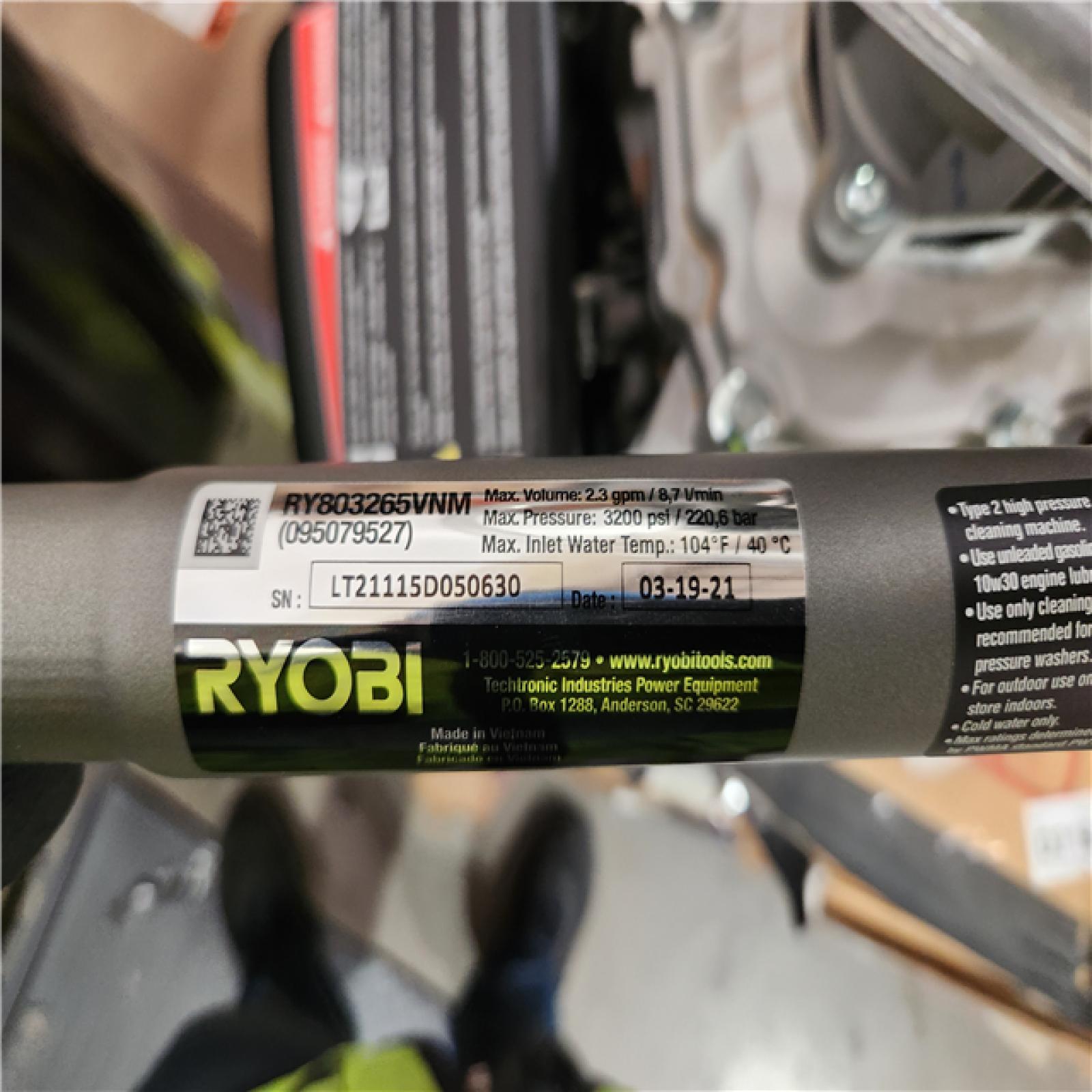 Phoenix Location NEW RYOBI 3200 PSI KOHLER GAS PRESSURE WASHER with 15 Surface Cleaner RY803265