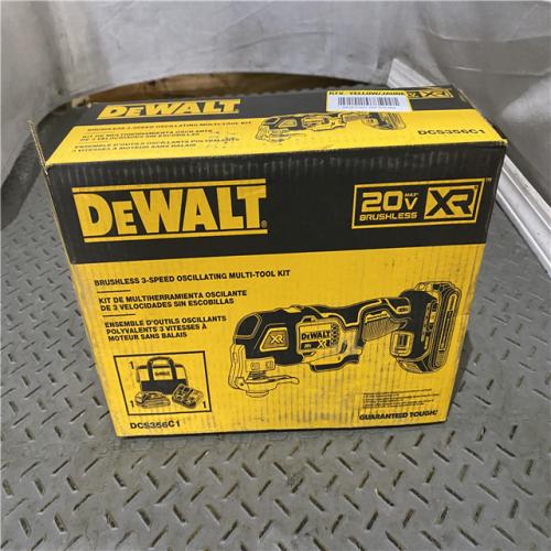 Houston location AS-IS DEWALT 20V MAX XR Cordless Brushless 3-Speed Oscillating Multi Tool with (1) 20V 1.5Ah Battery and Charger