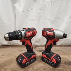 AS-IS Milwaukee M18 18V Cordless Brushed 2 Tool Drill/Driver and Impact Driver Kit