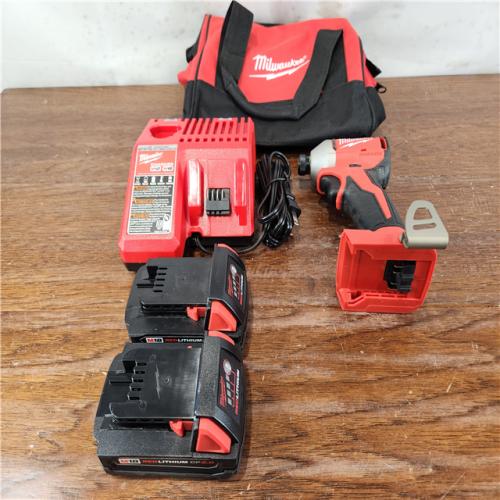 AS-IS Milwaukee M18 V18 Lithium-Ion Brushless Cordless 1/4 in. Impact Driver Kit