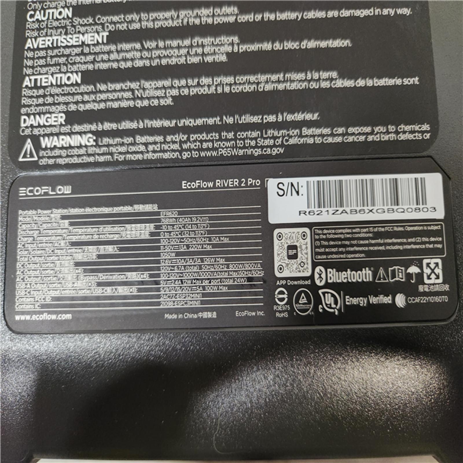 Phoenix Location EcoFlow 800W Output/1600W Peak Push-Button Start Battery Generator RIVER 2 Pro, LFP Battery, Fast Charging for Outdoor, Camping