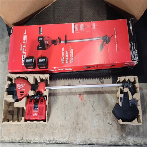 HOUSTON LOCATION - AS-IS (APPEARS LIKE NEW) Milwaukee M18 FUEL 18V Brushless Cordless 17 in. Dual Battery Straight Shaft String Trimmer Kit