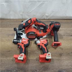 AS-IS M18 18-Volt Lithium-Ion Brushless Cordless Combo Kit (4-Tool) with 2-Batteries, 1-Charger and Tool Bag