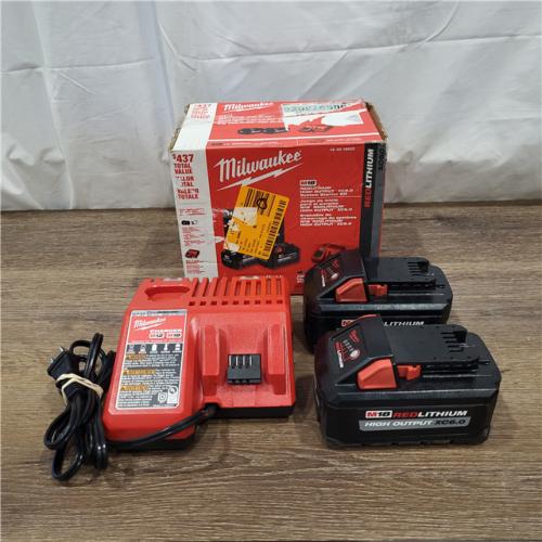 AS-IS Milwaukee M18 18-Volt Lithium-Ion High Output Starter Kit with Two 6.0 Ah Battery and Charger