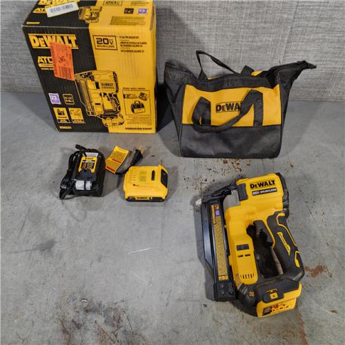 HOUSTON LOCATION - AS-IS DEWALT ATOMIC 20V MAX Lithium Ion Cordless 23 Gauge Pin Nailer Kit with 2.0Ah Battery and Charger