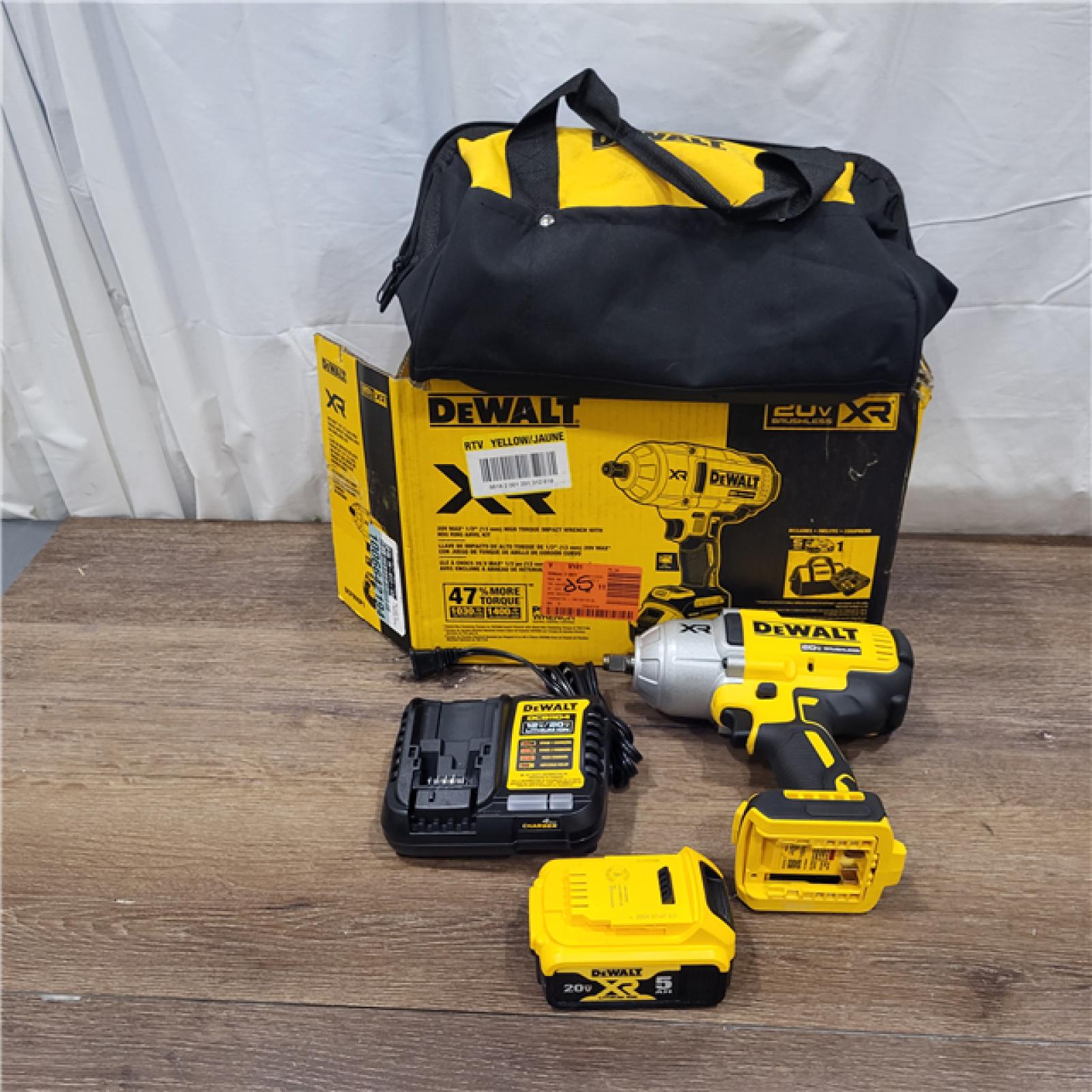 AS-IS DEWALT 20V MAX* XR 1/2  High Torque Impact Wrench with Hog Ring Anvil