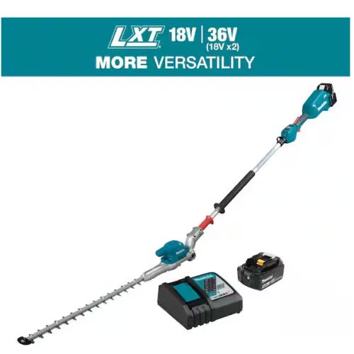 NEW! - Makita LXT 18V Lithium-Ion Brushless 20 in. Articulating Pole Hedge Trimmer Kit (5.0 Ah)