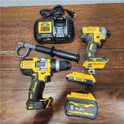 AS-IS 20V MAX Cordless Brushless Hammer Drill/Driver 2 Tool Combo Kit with FLEXVOLT ADVANTAGE