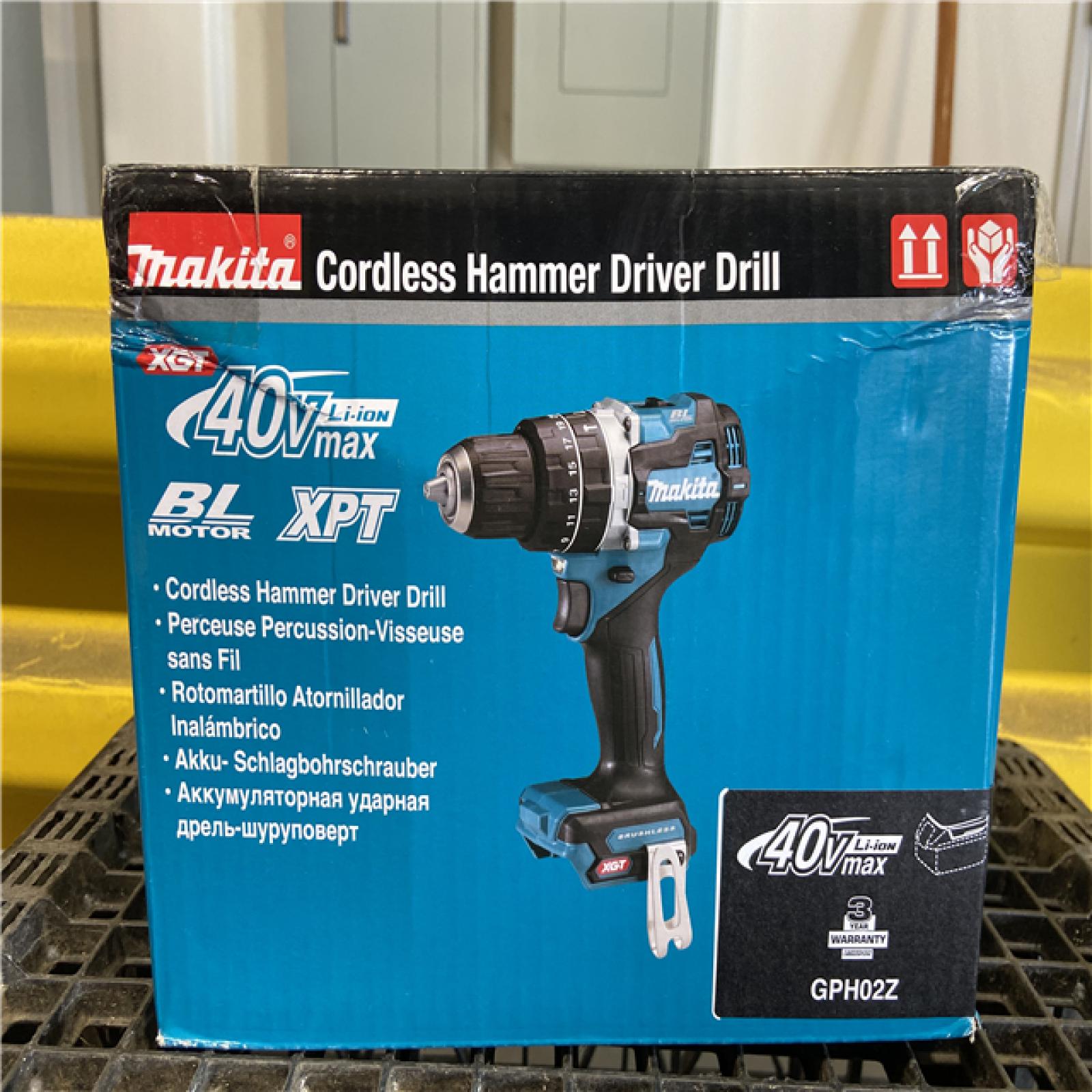 NEW! - MAKITA 40V Max XGT Compact Brushless Cordless 1/2 in. Hammer Driver-Drill, Tool Only