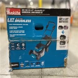 DALLAS LOCATION - Makita 21 in. 18V X2 (36V) LXT Lithium-Ion Cordless Walk Behind Push Lawn Mower Kit with 4 Batteries (5.0 Ah)