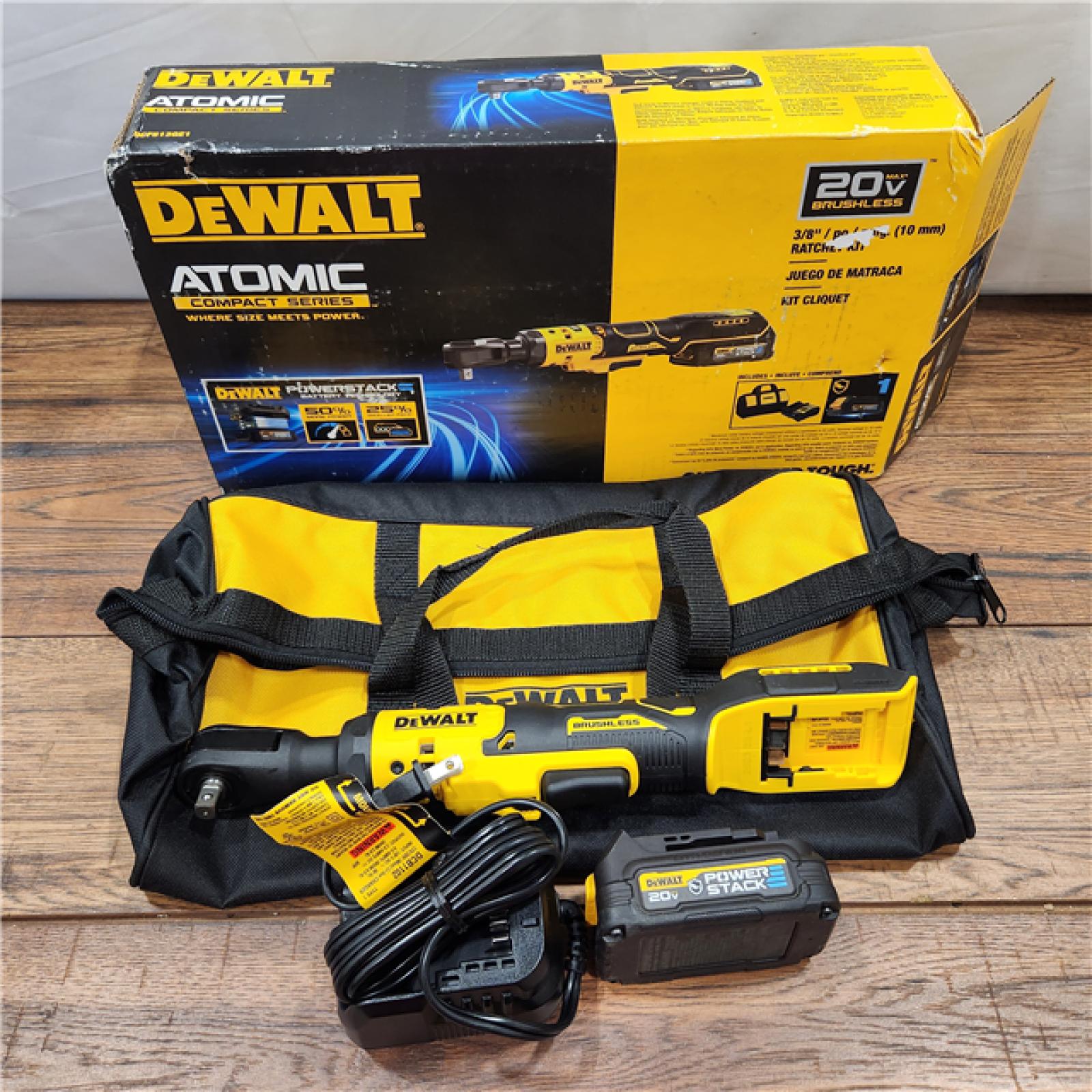 AS-IS DEWALT 20-Volt Lithium-Ion Cordless 3/8 in. Ratchet Kit