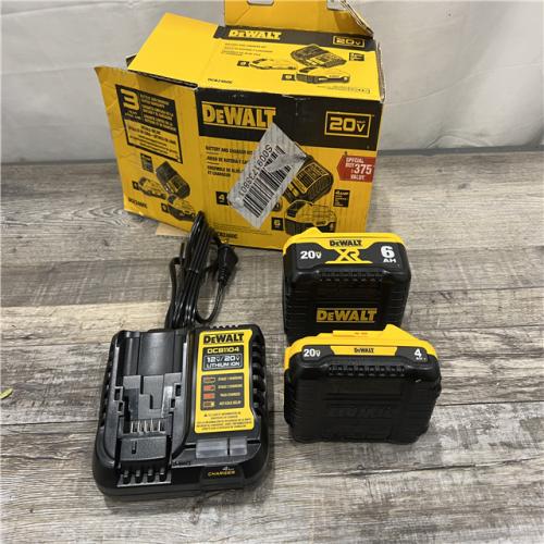 AS-IS DEWALT 20V MAX Lithium-Ion 6.0Ah and 4.0Ah Battery and Charger Starter Kit