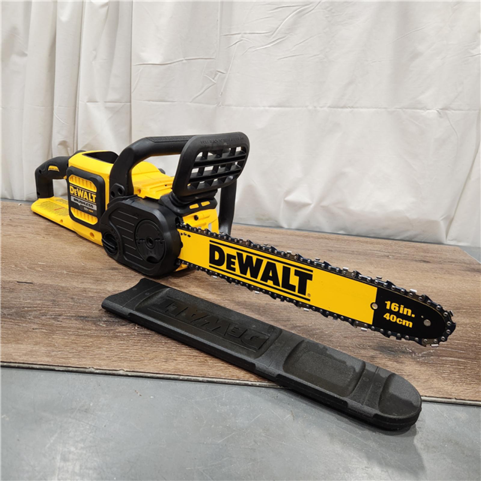 AS-IS DEWALT  FLEXVOLT 60V MAX 16in. Brushless Cordless Battery Powered Chainsaw Kit with (1) FLEXVOLT 2 Ah Battery & Charger