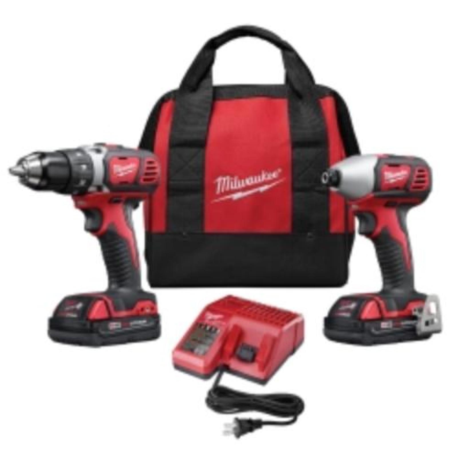 NEW! Milwaukee M18 18V Cordless Brushed 2 Tool Drill/Driver and Impact Driver Kit