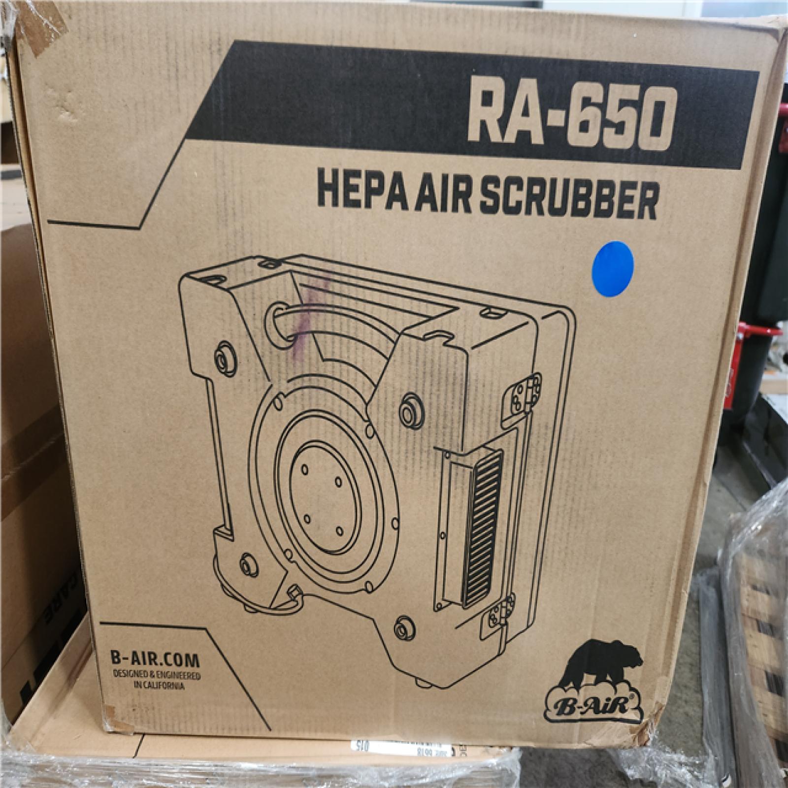 Phoenix Location SEALED B-Air 1/3 HP 2.5 Amp HEPA Air Scrubber Purifier for Water Damage Restoration Negative Air Machine in Blue