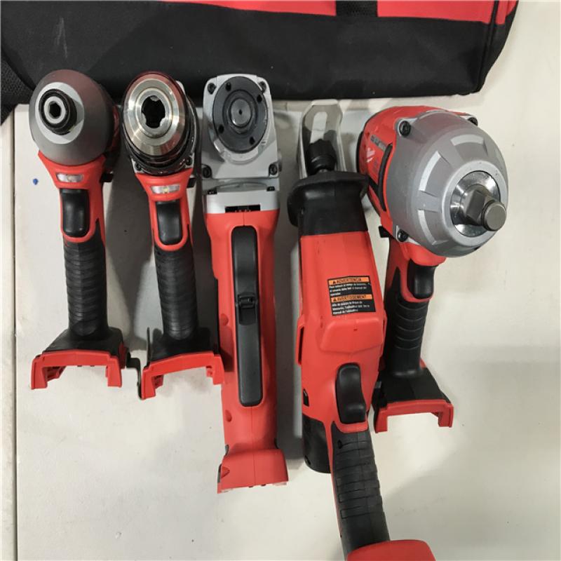 California AS-IS Milwaukee M18 18V Lithium-Ion Cordless Combo Tool Kit  (5-Tool) with 2