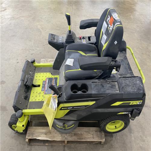 Houston Location - AS-IS Ryobi 80V Brushless Electric Zero Turn Riding Mower