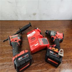 AS-IS Milwaukee 3697-22 M18 FUEL 1/2 Hammer Driller/Driver &1/4 Hex Impact Driver 2 Tool Combo Kit