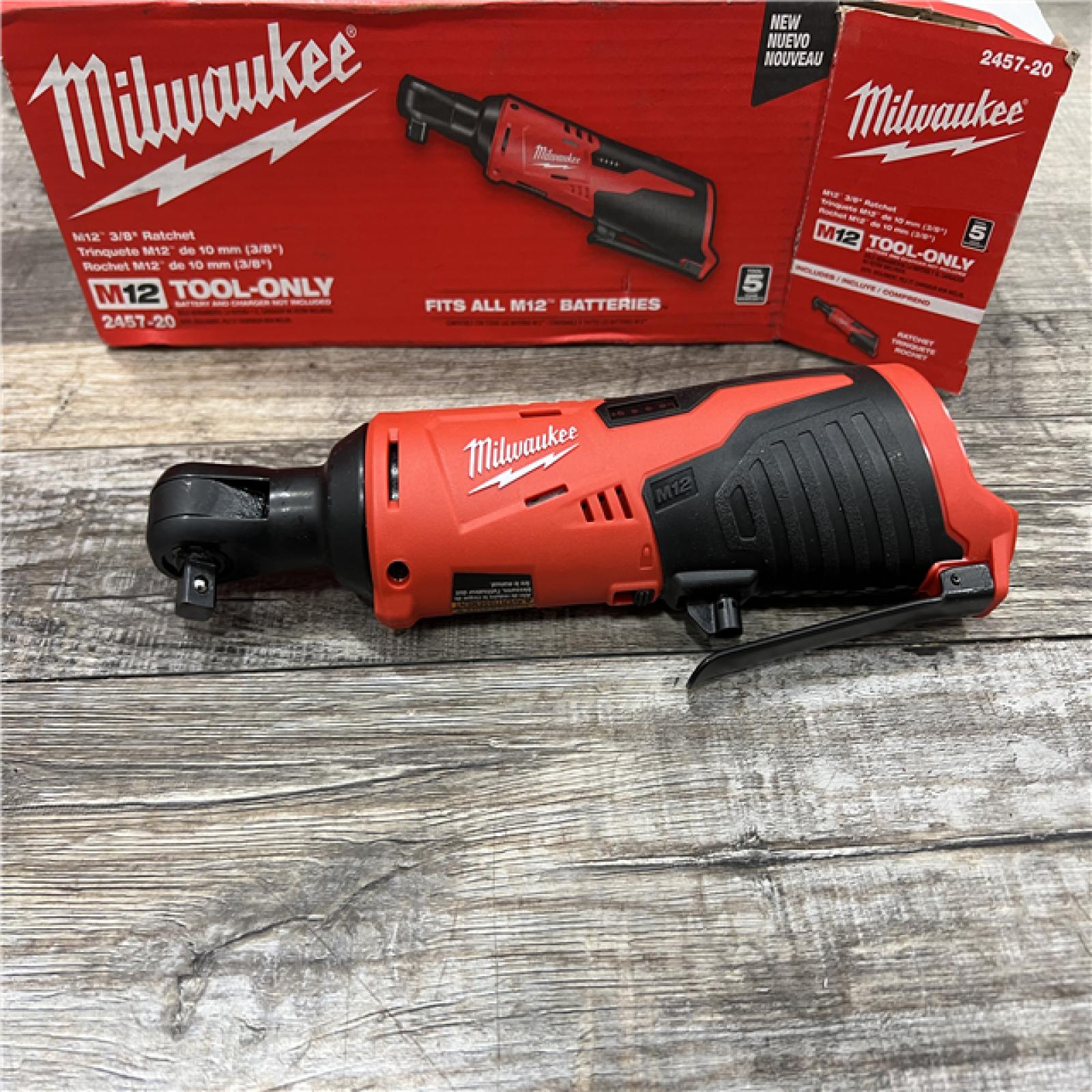 AS-IS MILWAUKEE 2457-20 .38 in. M12 Cordless Ratchet Only