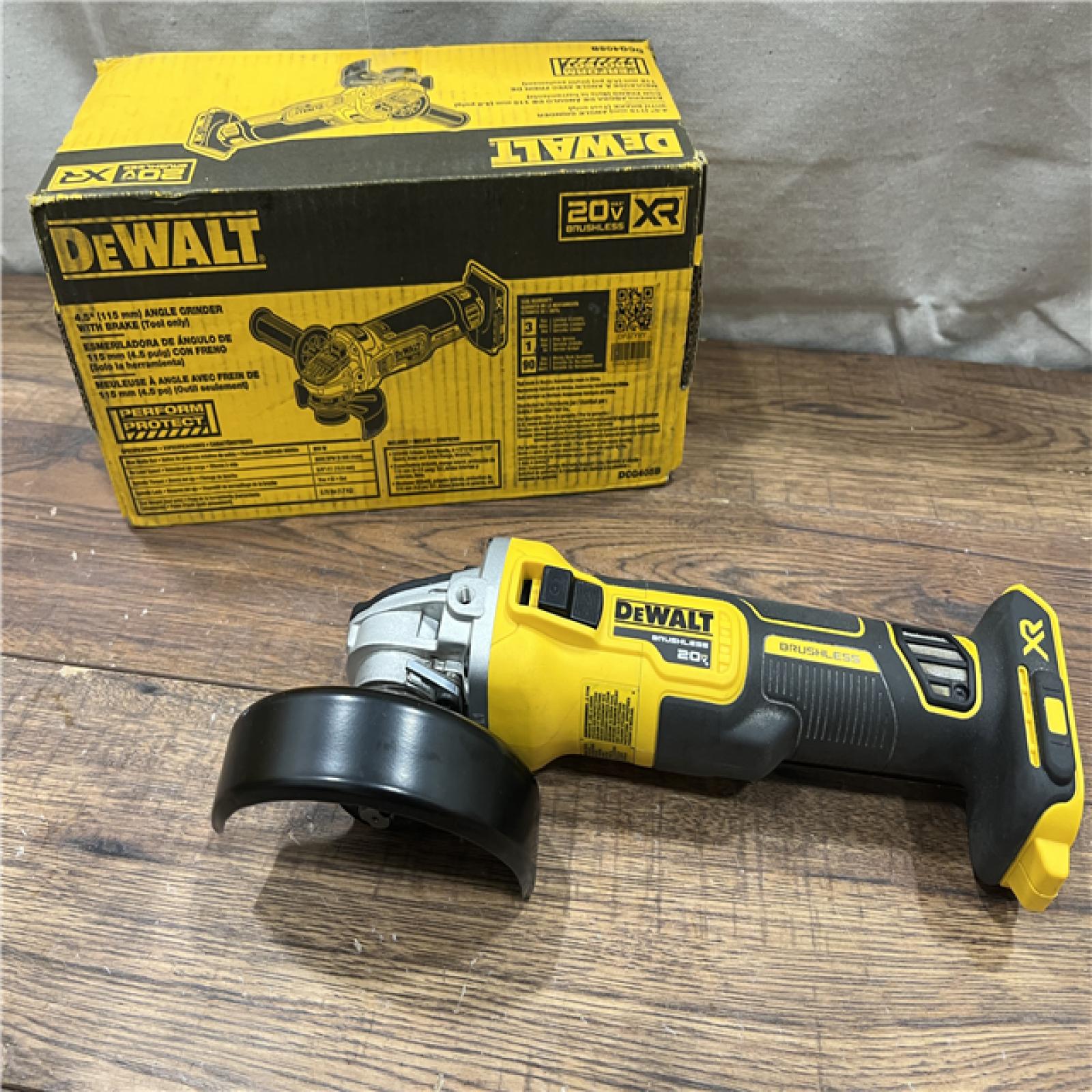 AS-IS DeWalt DCG405B 20V Max XR 4.5-Inch Slide Switch Small Angle Grinder (Tool Only)